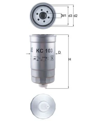 Kuro filtras MAHLE KC103