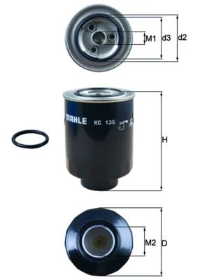 Kuro filtras MAHLE KC135D