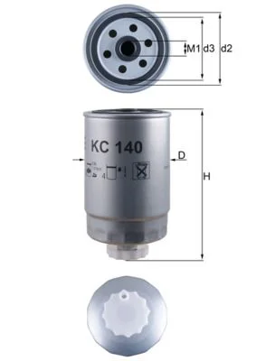 Kuro filtras MAHLE KC 140