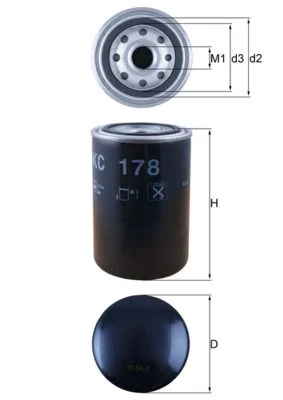 Kuro filtras MAHLE KC178