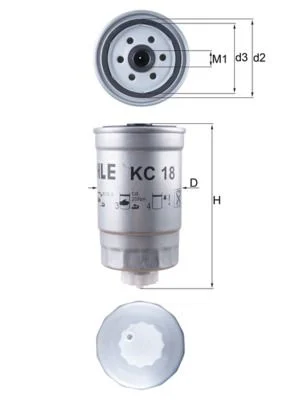 Kuro filtras MAHLE KC 18