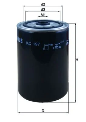 Kuro filtras MAHLE KC197