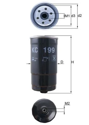 Kuro filtras MAHLE KC199