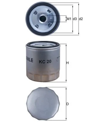 Kuro filtras MAHLE KC20