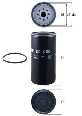 Kuro filtras MAHLE KC200