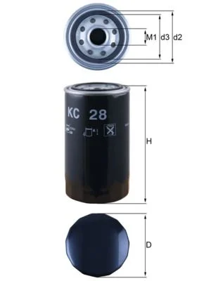 Kuro filtras MAHLE KC28
