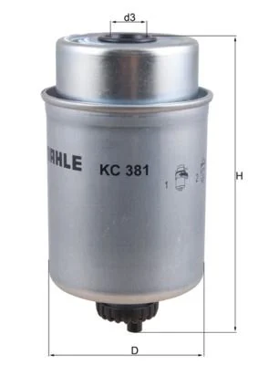 Kuro filtras MAHLE KC381