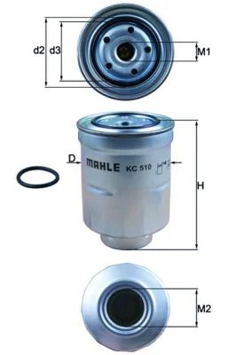 Kuro filtras MAHLE KC 510D