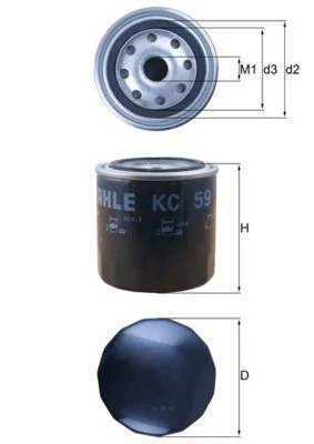 Kuro filtras MAHLE KC59