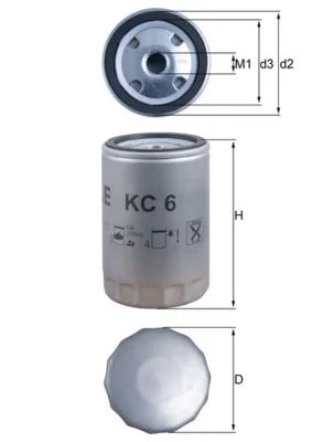 Kuro filtras mahle KC 6