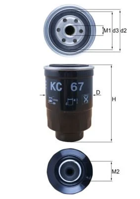 Kuro filtras MAHLE KC67