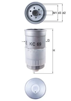 Kuro filtras MAHLE KC 69