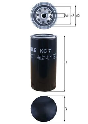 Kuro filtras MAHLE KC7