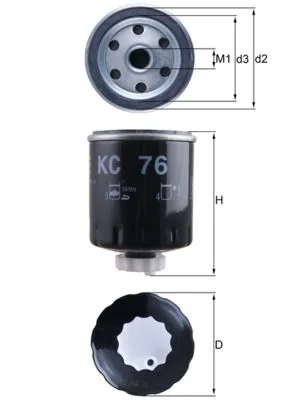 Kuro filtras MAHLE KC76