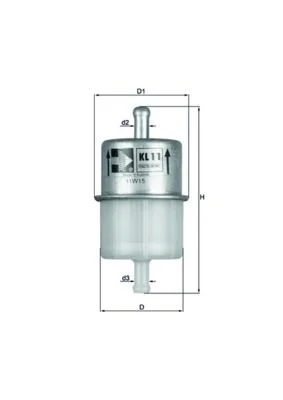 Kuro filtras MAHLE KL11OF