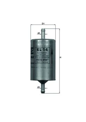 Kuro filtras MAHLE KL14
