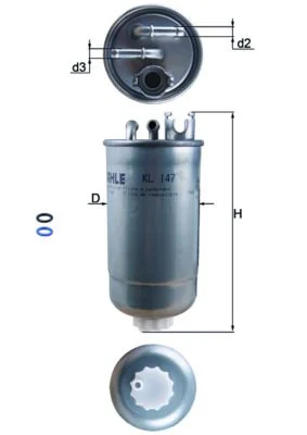 Kuro filtras MAHLE KL 147D