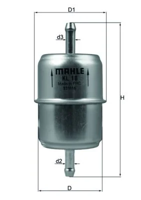 Kuro filtras MAHLE KL18OF