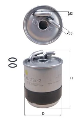 Kuro filtras MAHLE KL228/2D