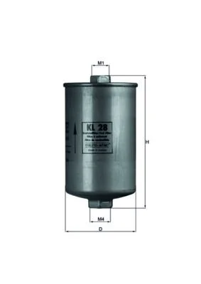Kuro filtras MAHLE KL 28