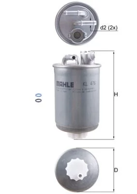 Kuro filtras MAHLE KL476D