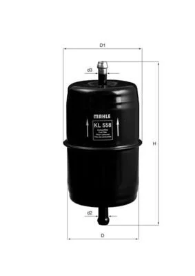 Kuro filtras MAHLE KL558