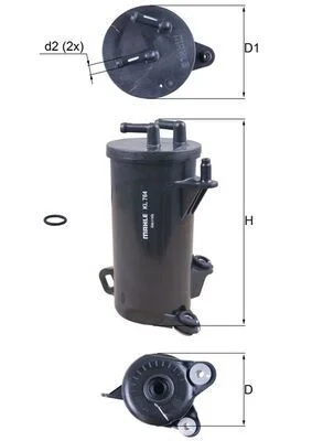 Kuro filtras MAHLE KL 764D