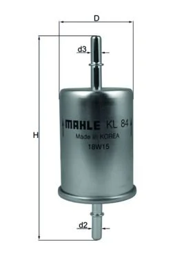 Kuro filtras MAHLE KL84