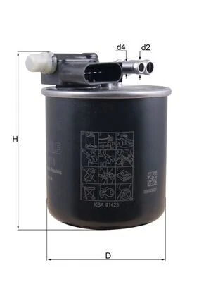 Kuro filtras MAHLE KL 911