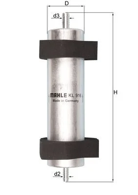 Kuro filtras MAHLE KL 916