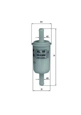 Kuro filtras MAHLE KL97
