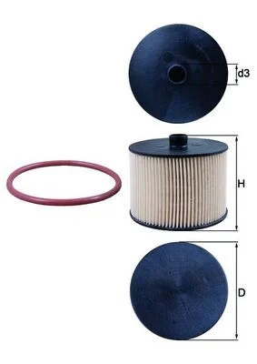 Kuro filtras MAHLE KX 201D