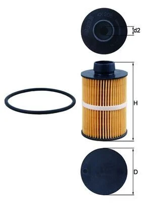 Kuro filtras MAHLE KX 208D