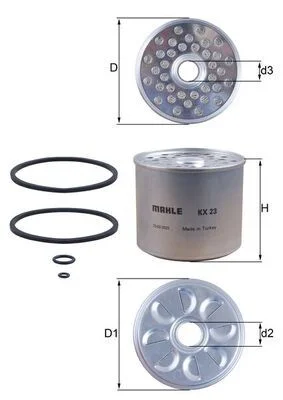 Kuro filtras MAHLE KX23D