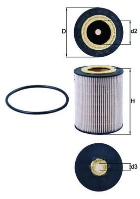 Kuro filtras MAHLE KX267D