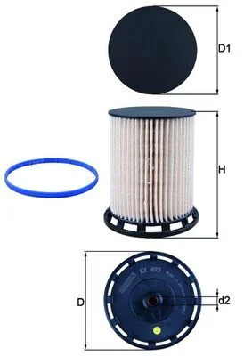 Kuro filtras MAHLE KX493D