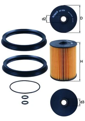 Kuro filtras MAHLE KX504D