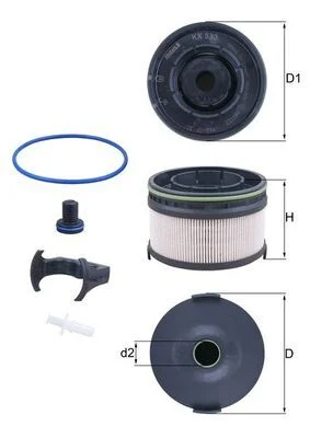 Kuro filtras MAHLE KX533KIT