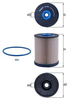 Fuel Filter MAHLE KX567D