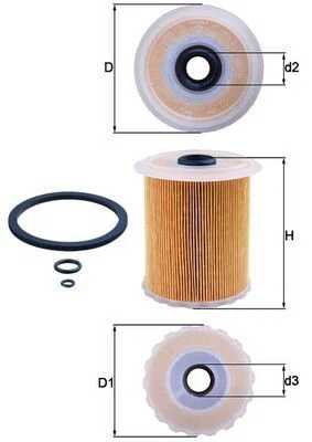 Kuro filtras MAHLE KX75D