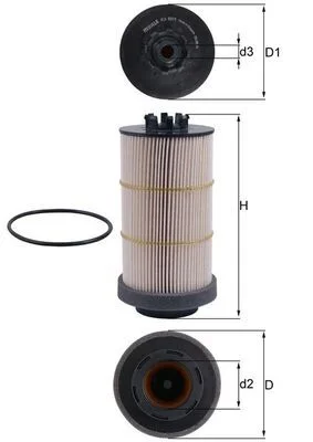 Kuro filtras MAHLE KX80/1D