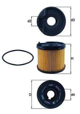Kuro filtras MAHLE KX87D