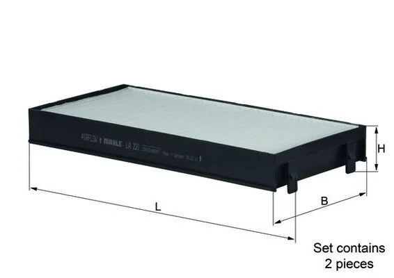 Filtras, salono oras MAHLE LA221/S