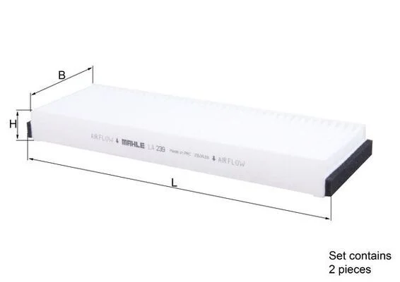 Filtras, salono oras MAHLE LA239/S