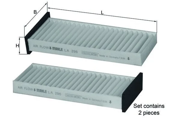 Filtras, salono oras MAHLE LA296/S