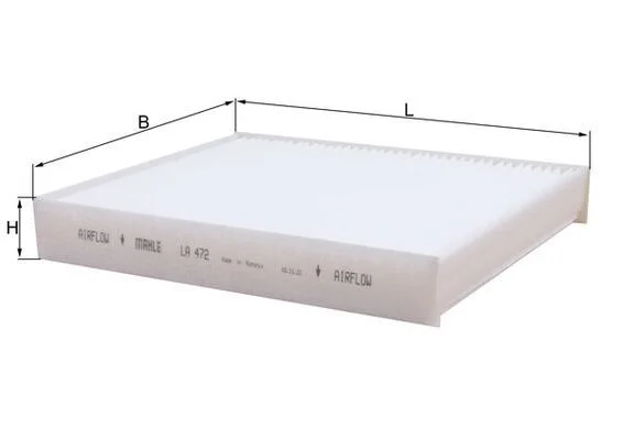 Filtras, salono oras MAHLE LA 472