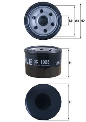 Alyvos filtras MAHLE OC 1023