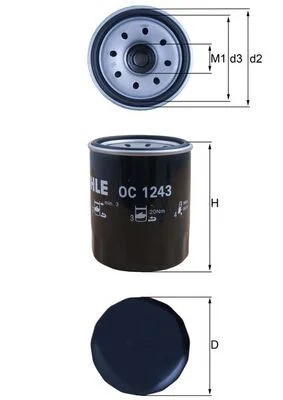 Alyvos filtras MAHLE OC1243
