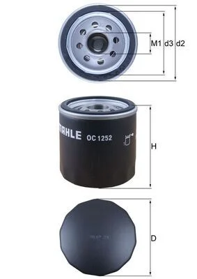 Alyvos filtras mahle OC 1252