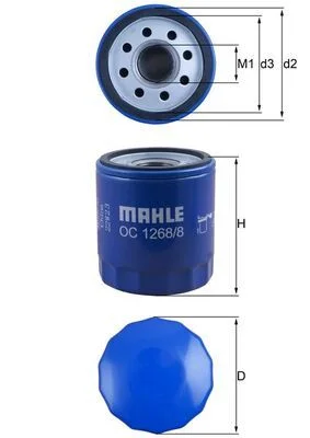 Alyvos filtras mahle OC 1268/8